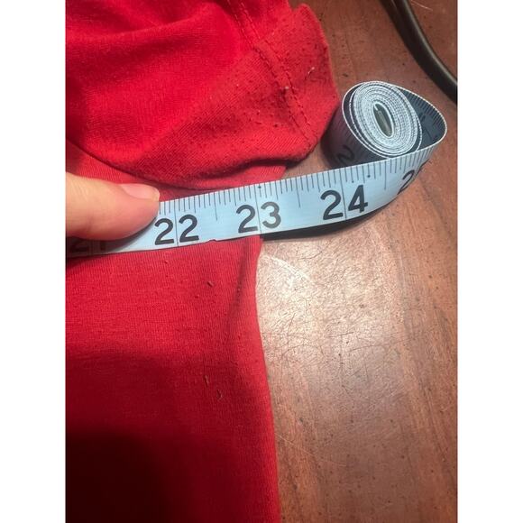 Time and Tru Women's Red XXL V Neck Baby Tee Retro Classic Feminine Classic - Picture 3 of 7